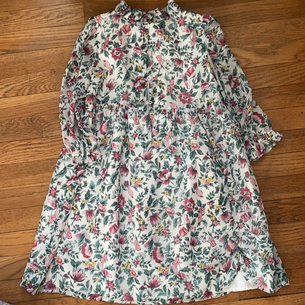 Janie and Jack floral bird chinoiserie print dress size 10 - Picture 4 of 4